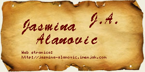 Jasmina Alanović vizit kartica